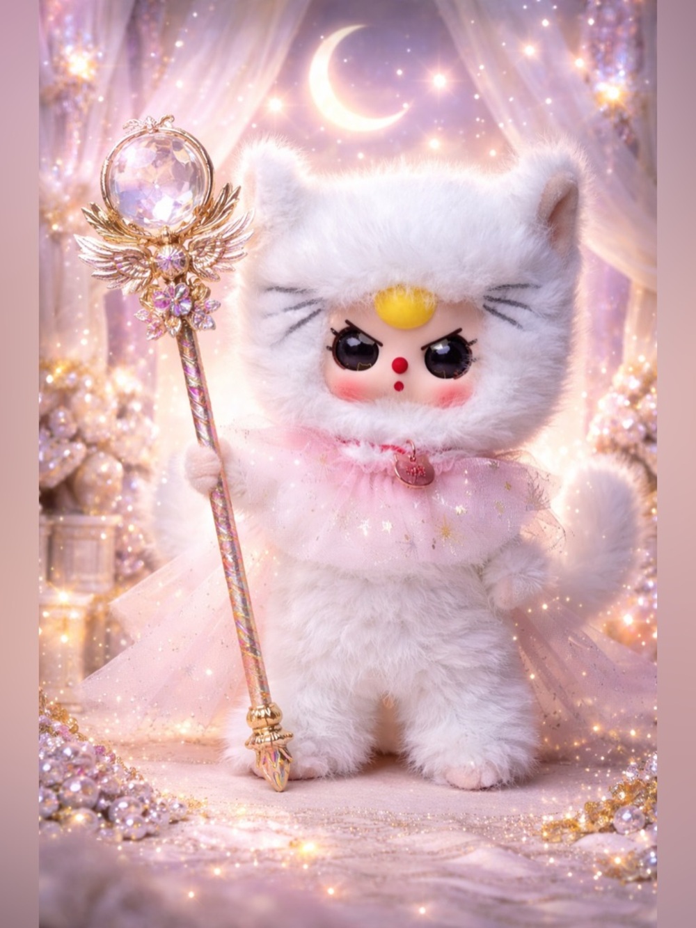 Baby Three Whose Cat Is This? Puff with Special eyes! Warrior Goddess kawaii